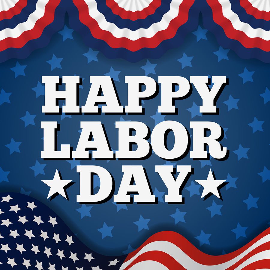 Labor Day celebration with patriotic decorations.